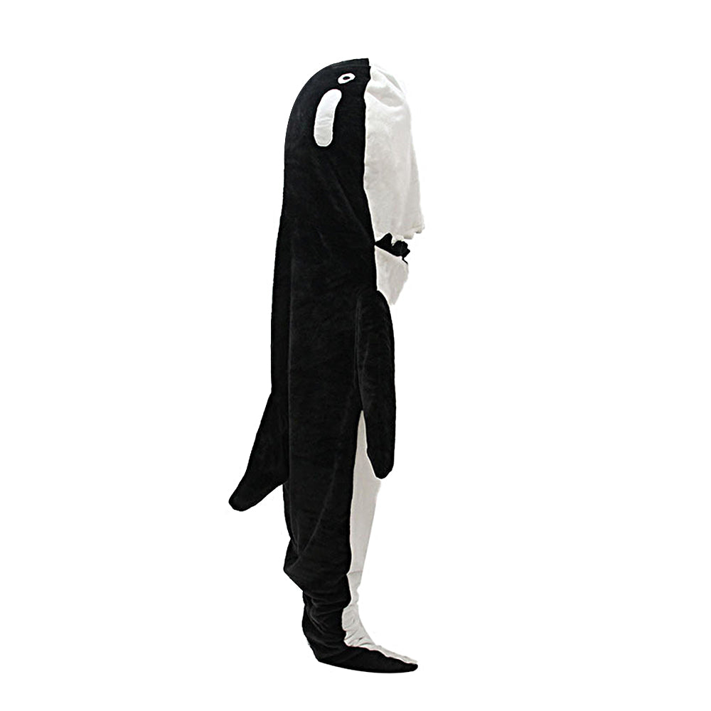 Wearable Whale Blanket Hoodie Onesie Sleeping Bag for Adult