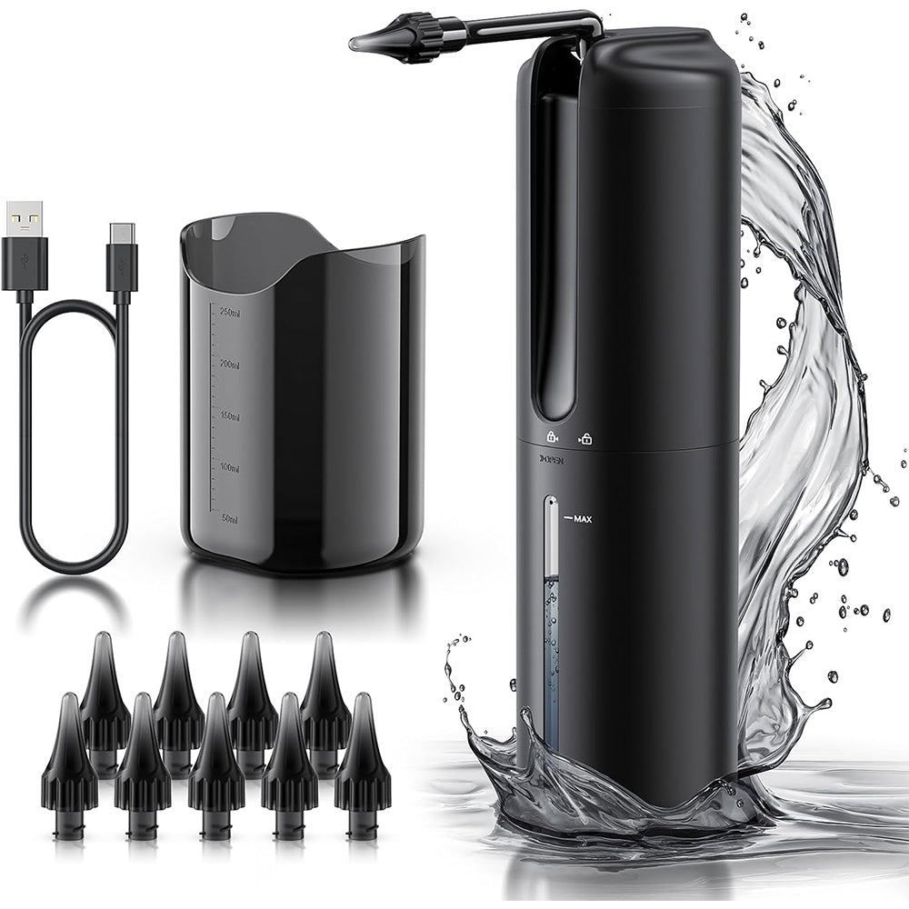 Electric Ear Cleaner with 4 Modes IP67 Waterproof 2000mAh Rechargeable Earwax Removal Kit Black