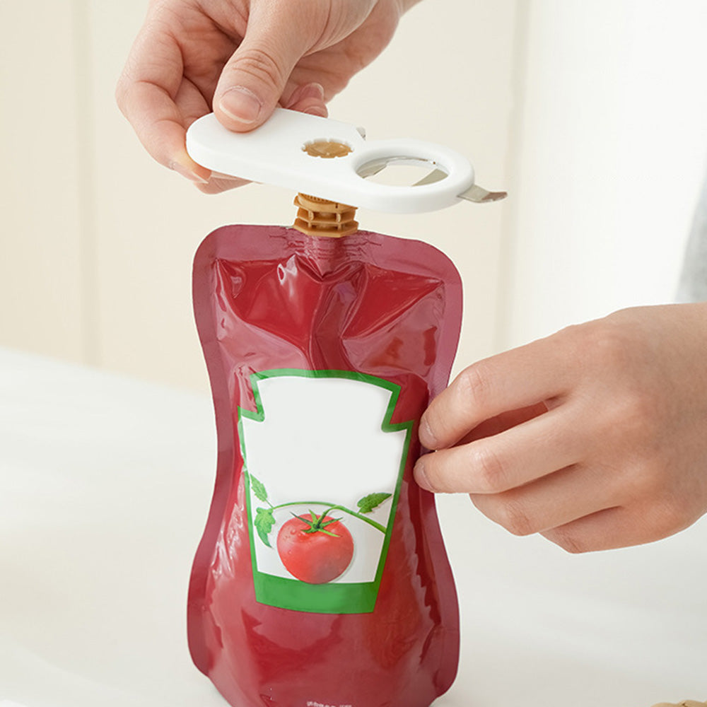 2 Pcs 5-in-1 Bottle Jar Can Opener with Easy Attached Storage