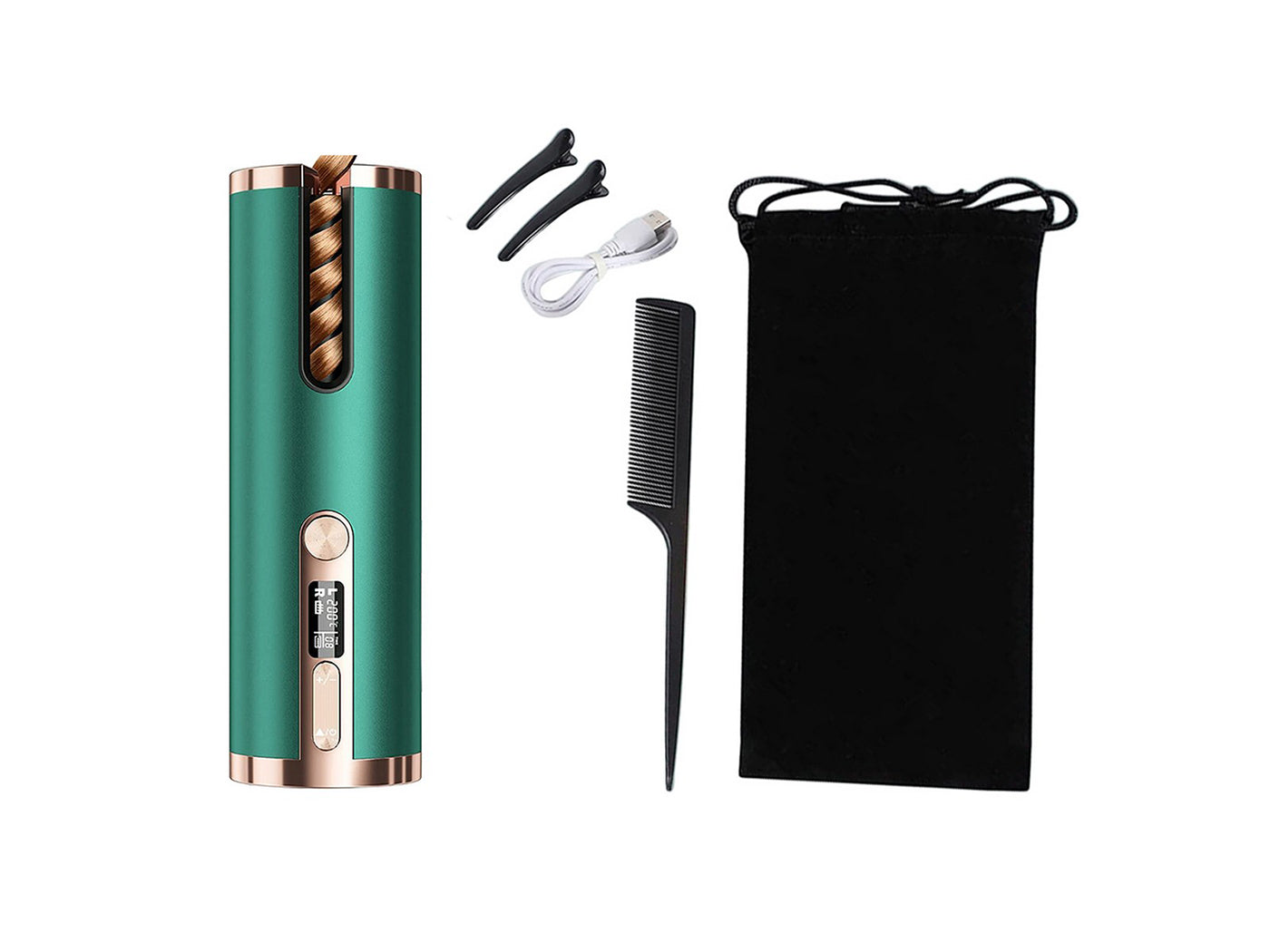 Cordless USB Rechargeable Auto Rotating Hair Curler