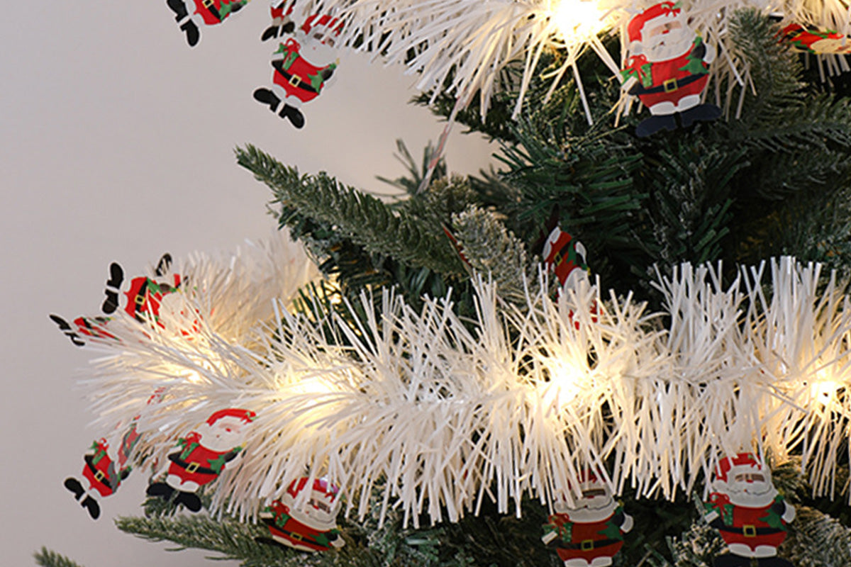 5M Christmas LED Garland with 50 Warm White Lights for Indoor Outdoor Tree Decoration