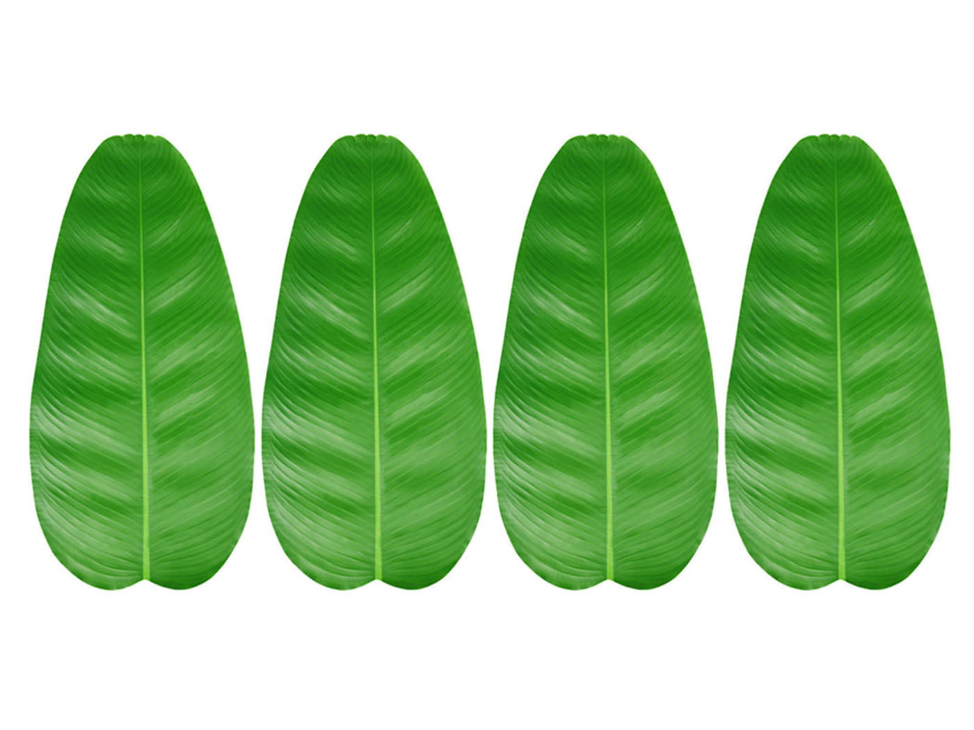 12Pcs Simulation Banana Leaf Mat Leaf Placemats Banana Leaves Placemats