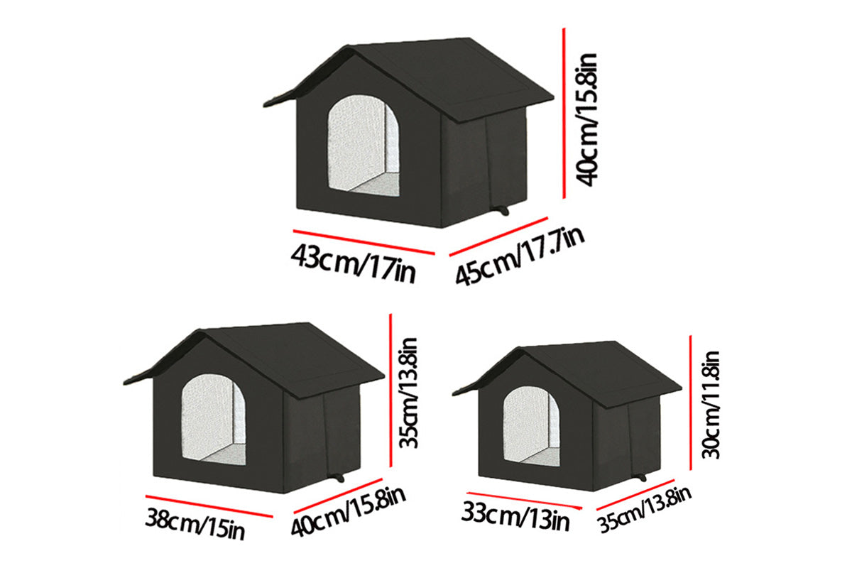 All Season Outdoor Cat House Self-Warming Shelter for Cats & Small Pets