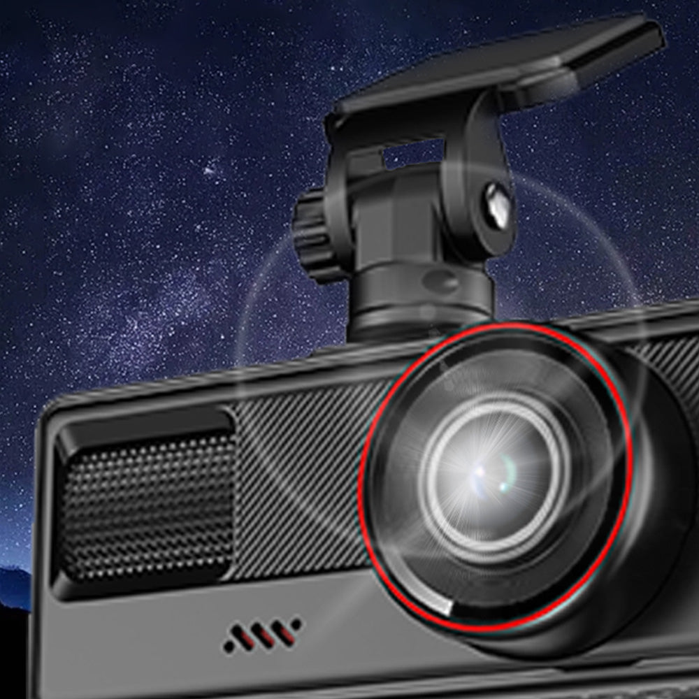 3 Channel Dash Cam Front And Rear With 32GB Card Built In WiFi Reversing Camera
