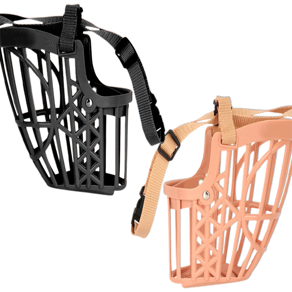 Dog Muzzle Breathable Basket Muzzles for Anti-Biting-Black