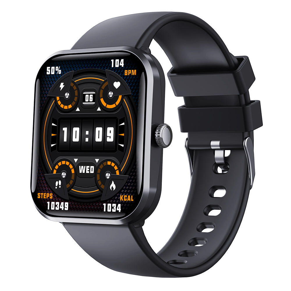 Water-Resistant Bluetooth Smart Watch for Android iOS with Silicone Watch Strap