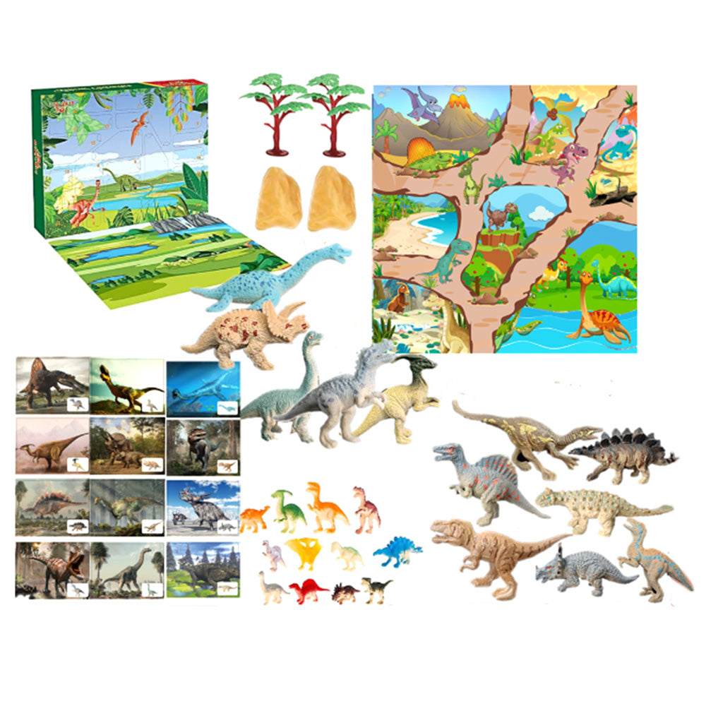 24Days Dinosaur Advent Calendar Christmas Countdown Calendar Colorful Dinosaur Toy