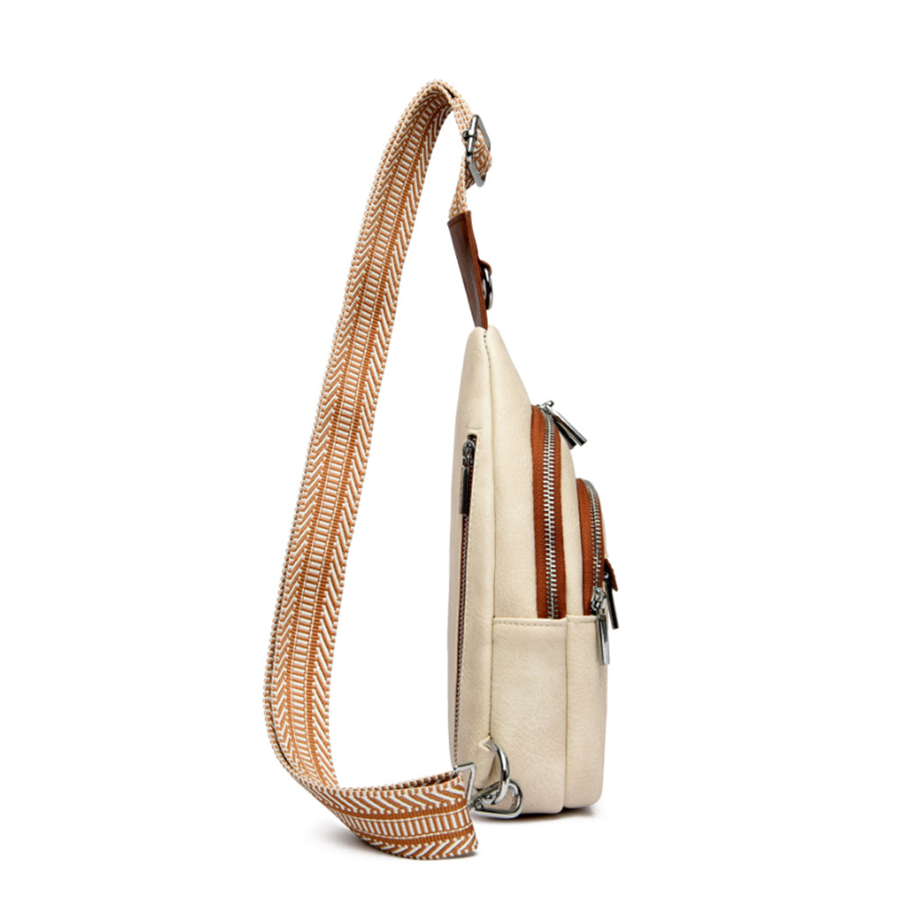 PU Leather Sling Belt Chest Bag