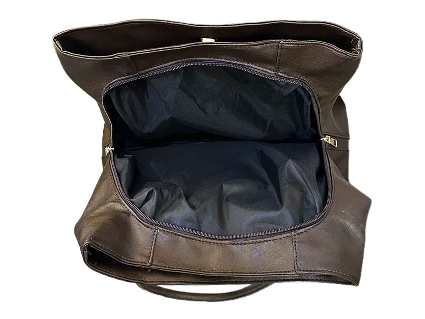 Three Layers Totes Shoulder Bag PU Leather Bag with Magnetic Snap Closure