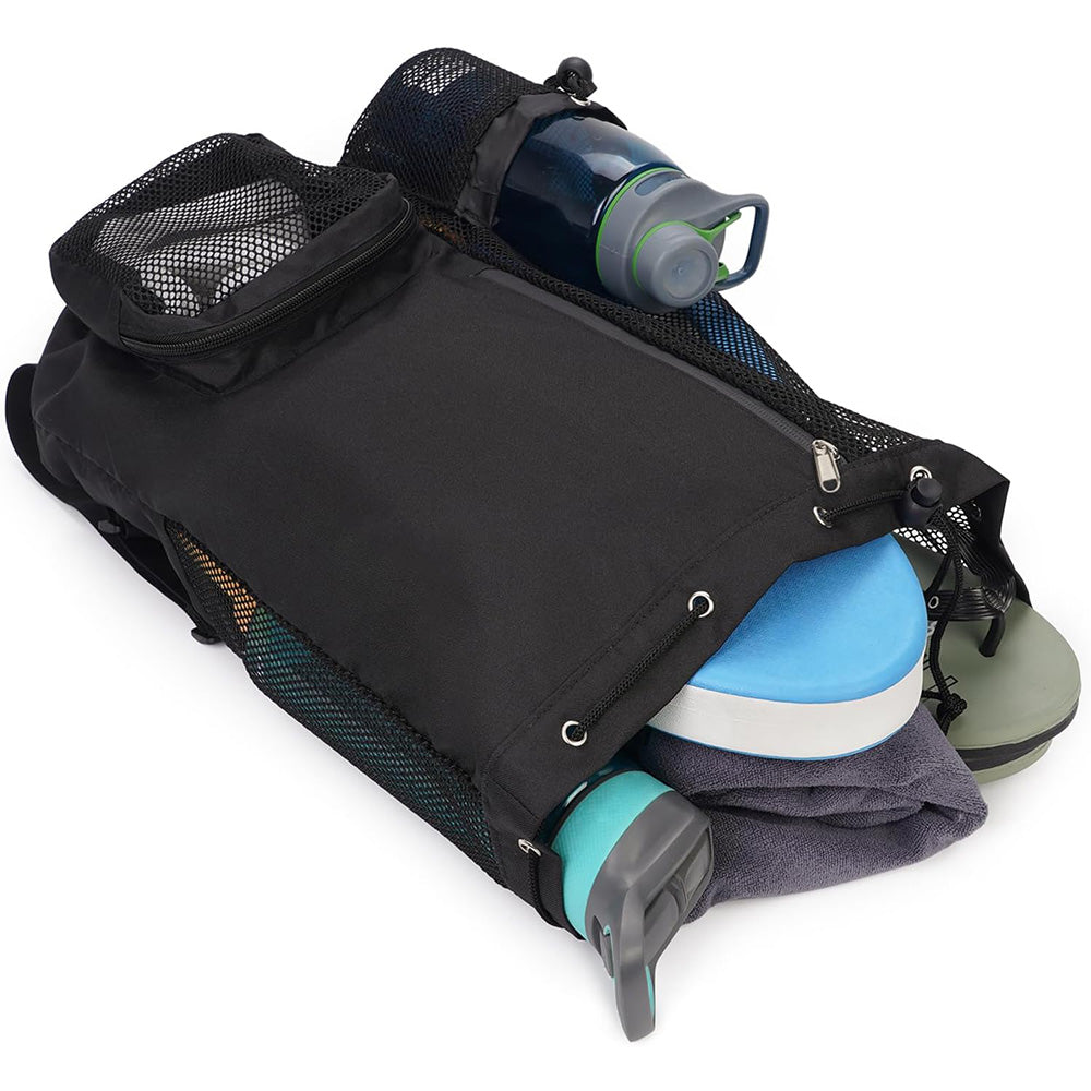 Swim Bag Mesh Drawstring Backpack for Swimming Gym and Workout Gear