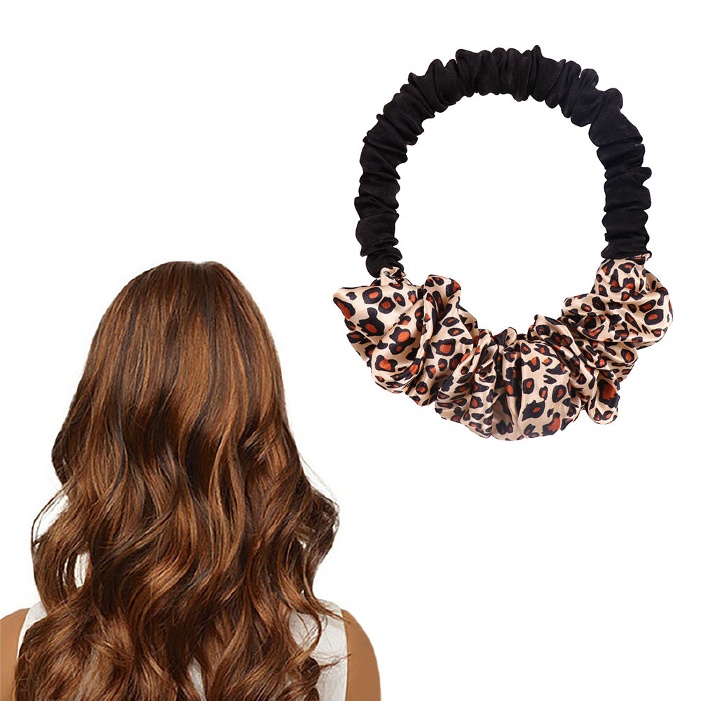 Voluminous Waves Heatless Curling Scrunchie Fashionable Item for Various Hair Type