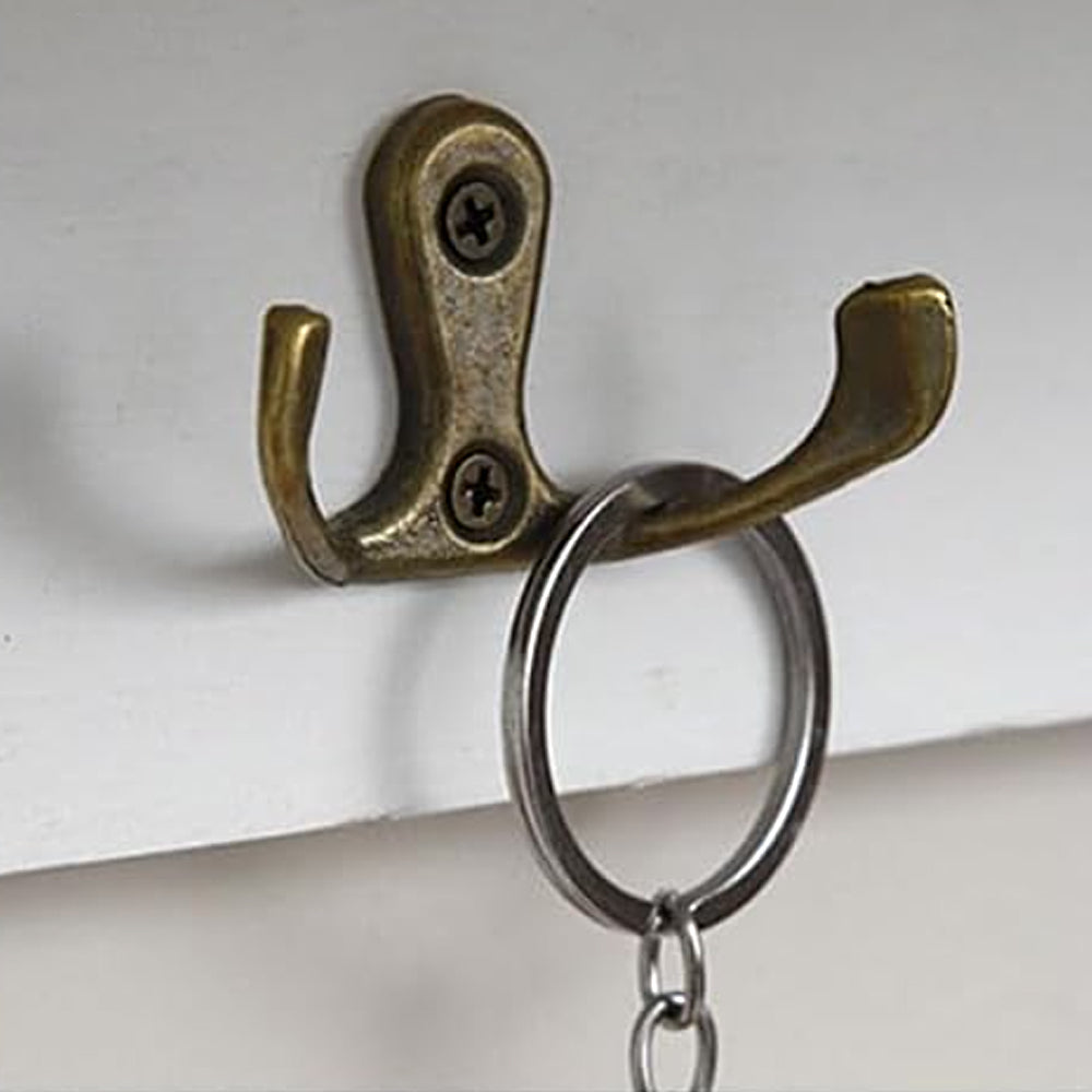 Wooden Key and Mail Holder for Wall Mail Organizer Wall Mount with 4 Hooks