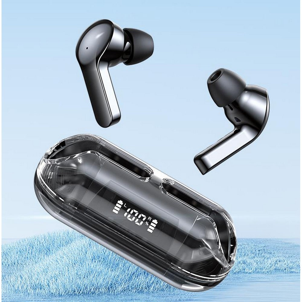 TWS Bluetooth In-ear Transparent Case LED Display Hearing Aid Mini Headphones