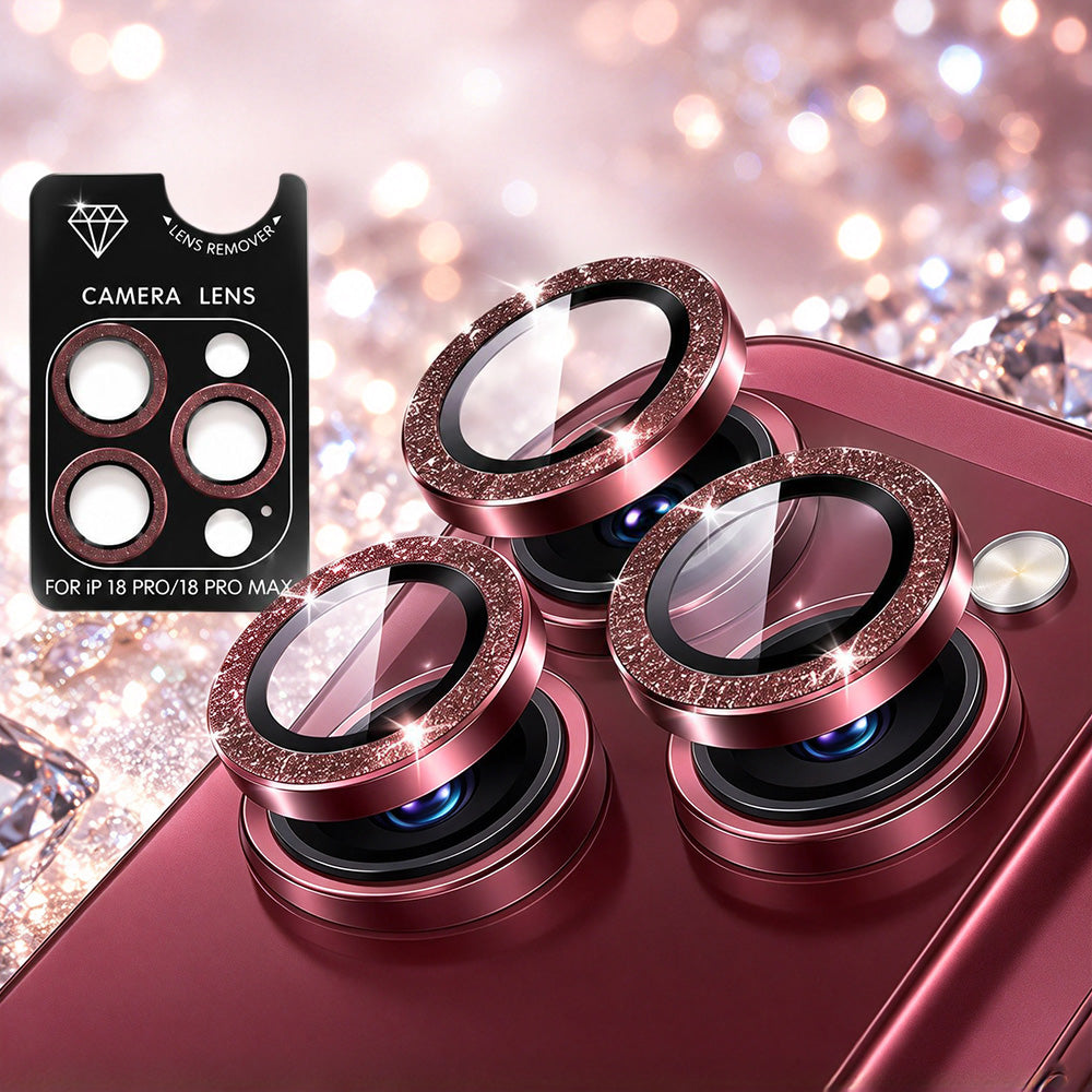Glitter Camera Lens Film Multi Color Available for Smartphone-Wine Red