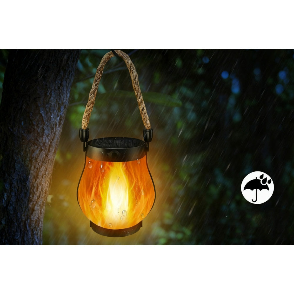 Solar Lanterns Outdoor Waterproof with Realistic Flickering Flame Garden Christmas Decor
