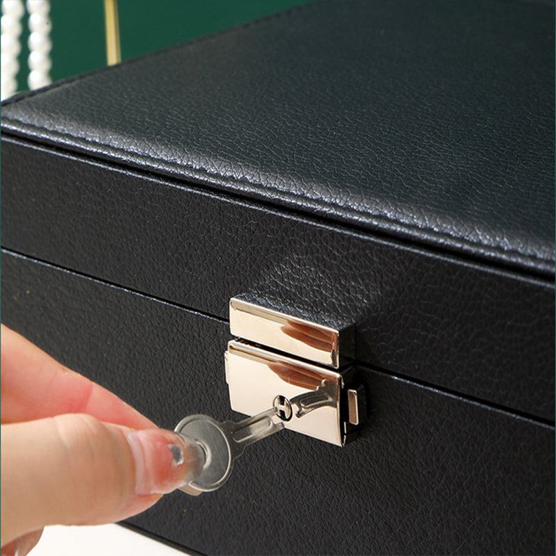 Mini Portable Double Layer Travel Jewelry Organizer Box