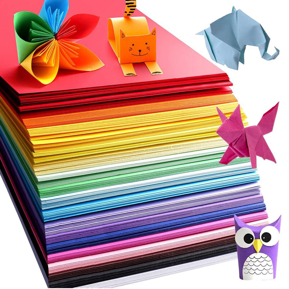 50 Sheet A4 10 Color Cardstock Origami DIY Craft Paper Set