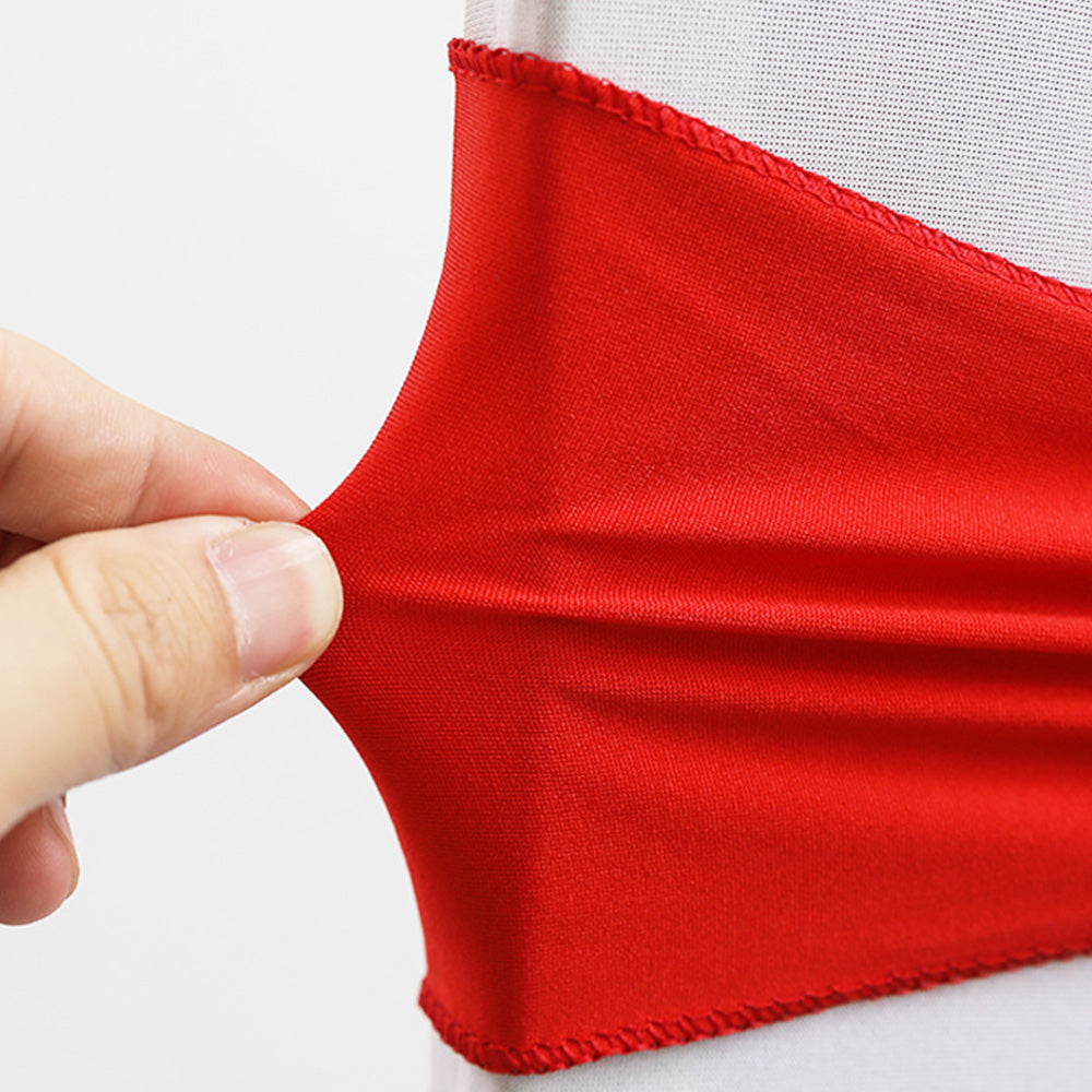 30Pcs Elastic Chair Sashes Bows with Buckle Spandex Chair Bands for Weddings Parties Meetings