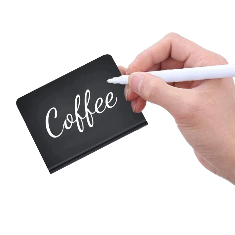 12Pcs Mini Chalkboard Signs with Wiping Cloth and Marker Pens