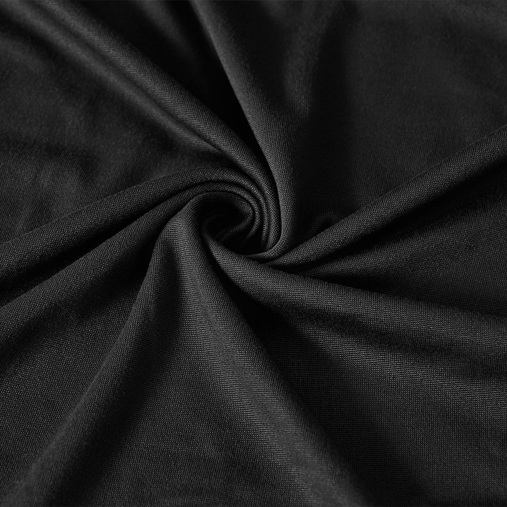 Water-Resistant Stretch Computer Office Chair Cover Durable Zipper Design-Black