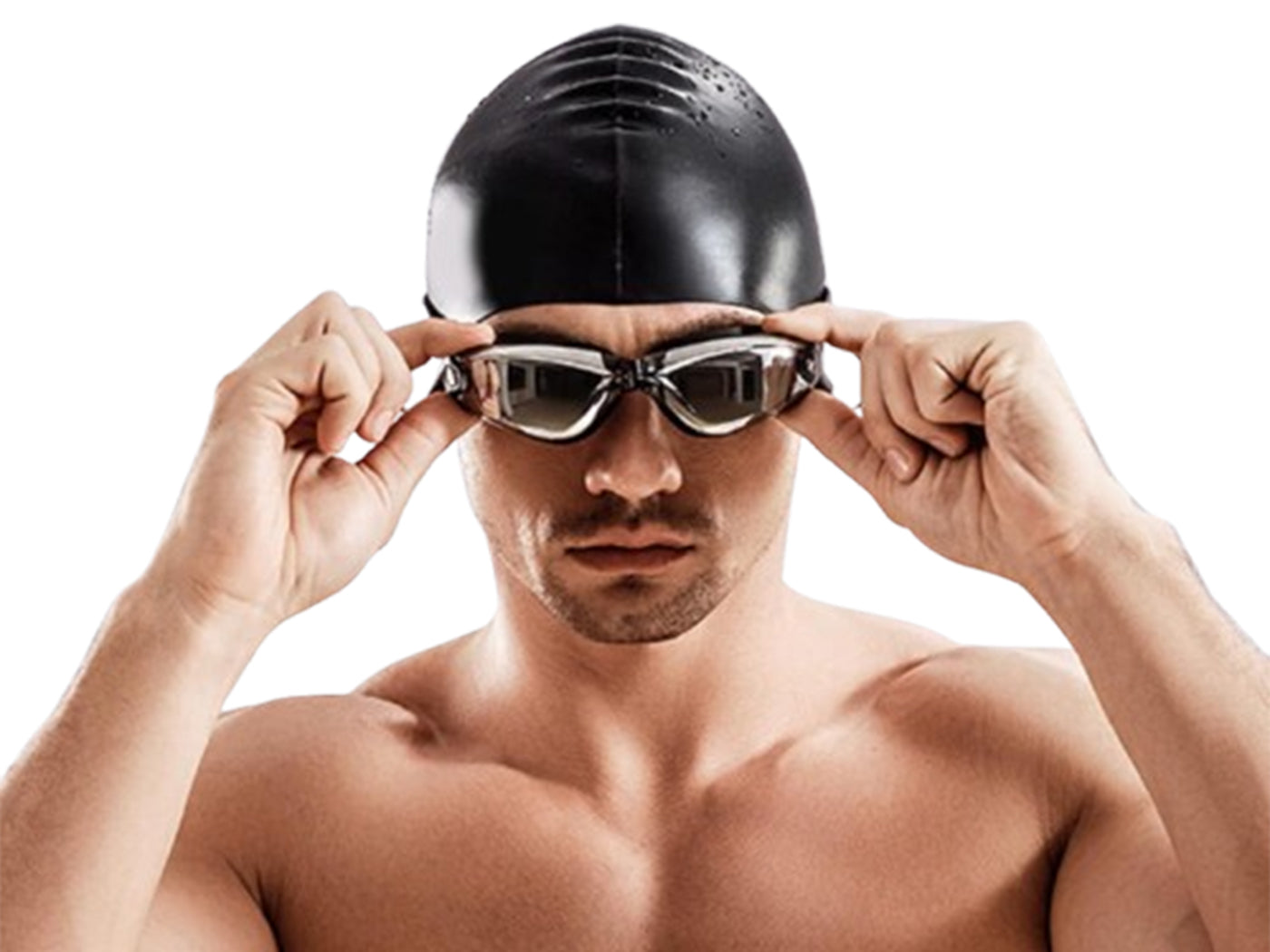 Electroplated Swimming Goggles with Case Anti-Fog UV-Blocking for Adults