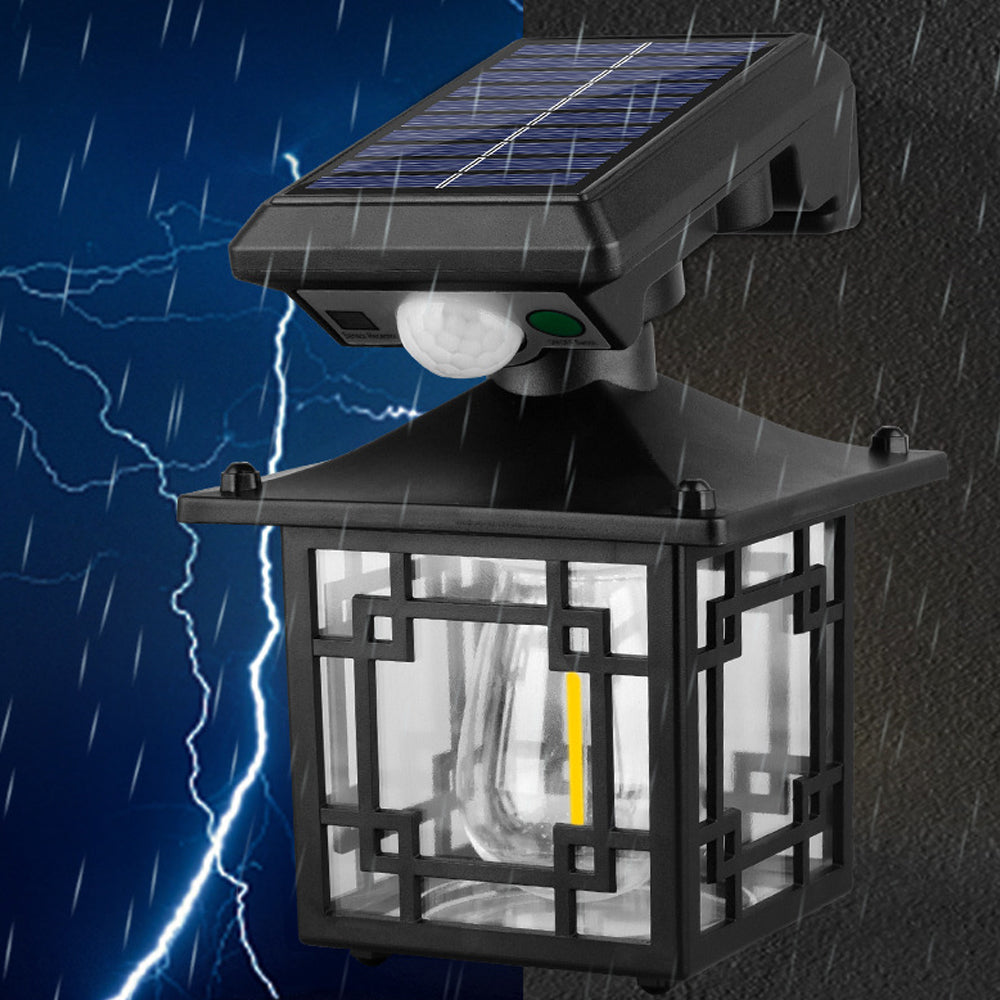 LED Motion Sensor Solar Outdoor Wall Light with 3 Modes
