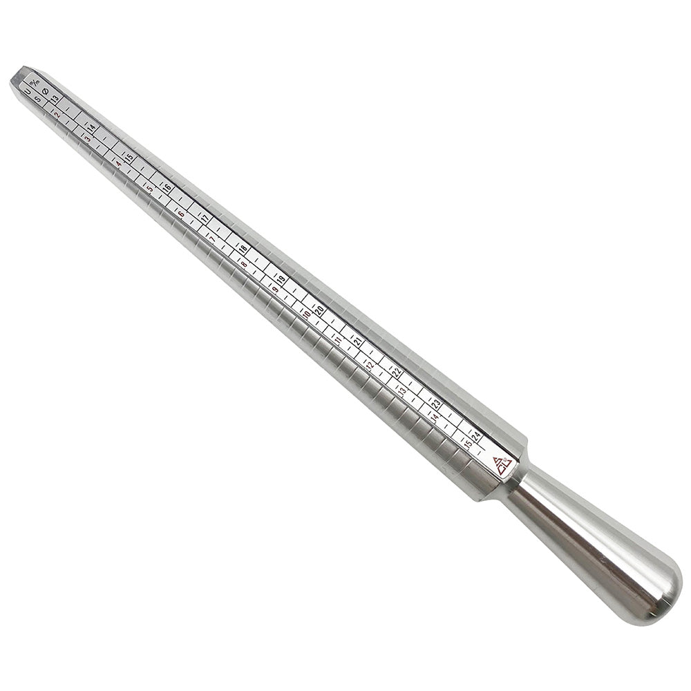 Metal Ring Sizer Gauge Mandrel Finger Sizing Measure Stick Standard Tool