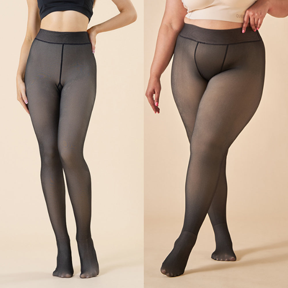 Women Thermal Lined Translucent Pantyhose Tights Stockings
