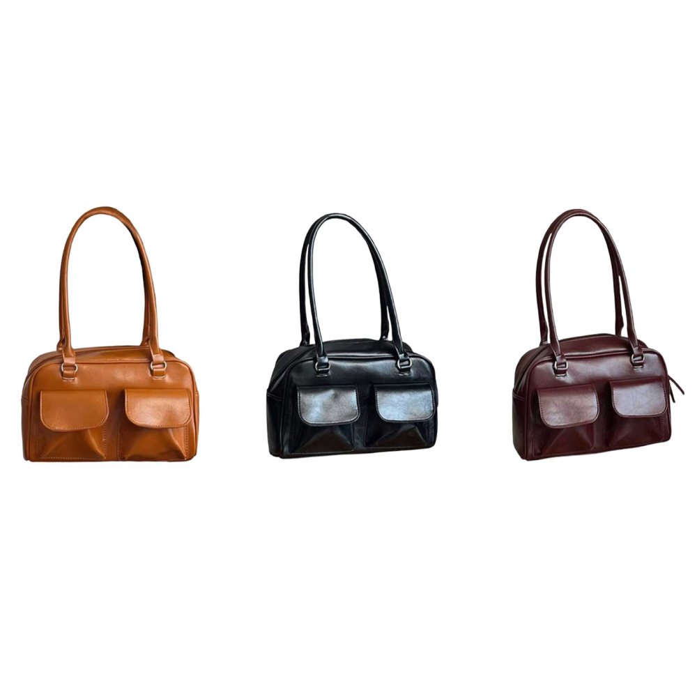 Women Pu Leather Underarm Bag Business Shoulder Bag