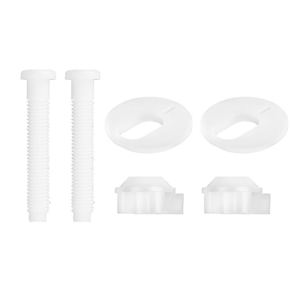 Plastic Toilet Seat Hinge Bolts Fixing Kit with Nuts and Washers Replacement