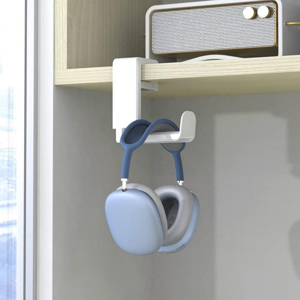 Under Desk Headphone Hook with Rotating Arm