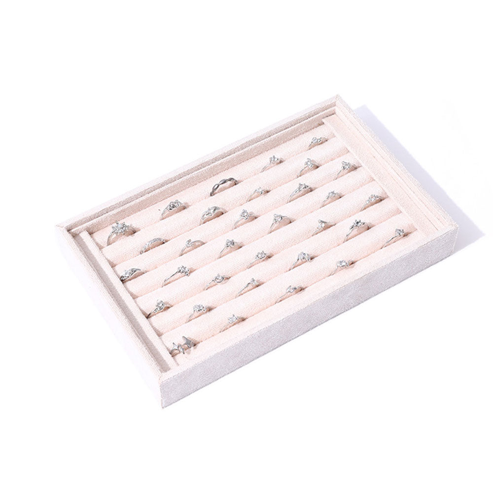 Jewellery Ring Display Organiser Case Tray Holder Earring Storage Box