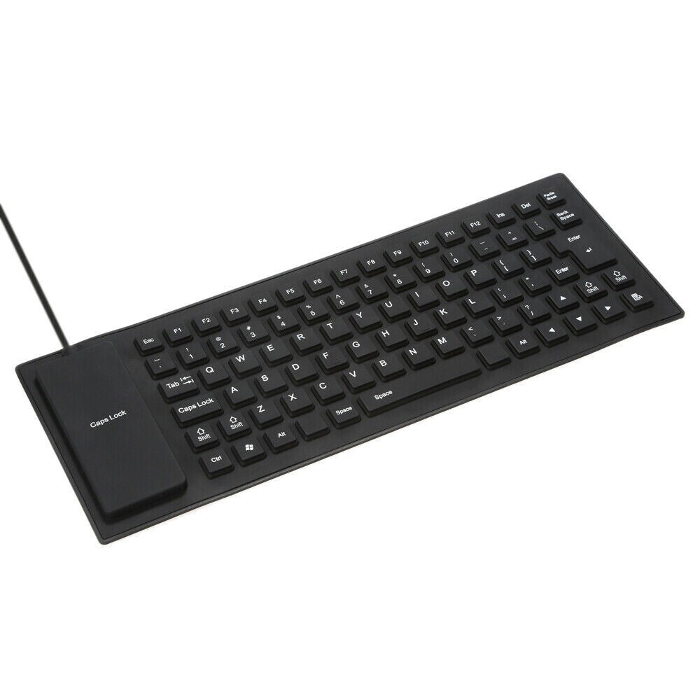 Waterproof Silicone Foldable Flexible Full Size USB Keyboard
