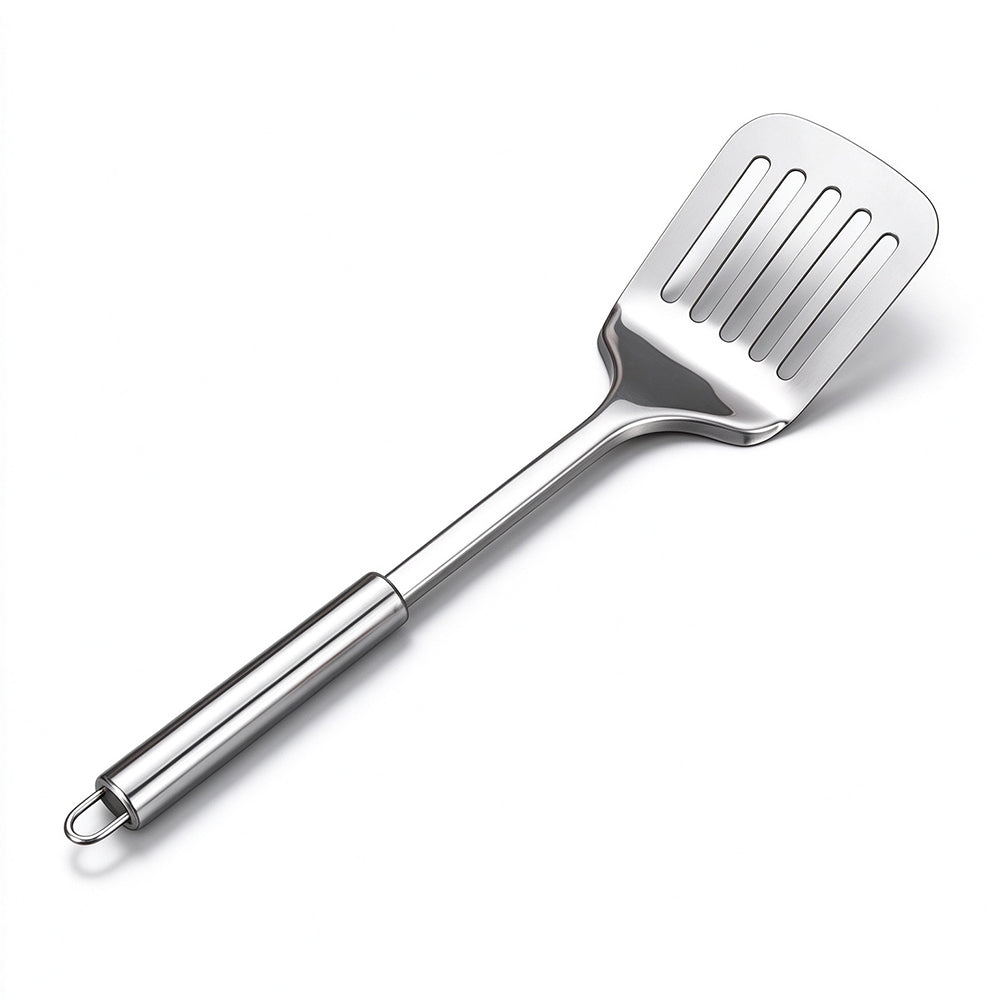 7 Piece Stainless Steel Kitchen Utensil Set with Hanging Rack