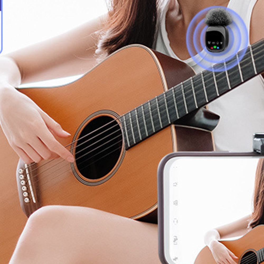 Wireless Lavalier Microphone for iPhone Android Camera Recording Live Streaming YouTube TikTok