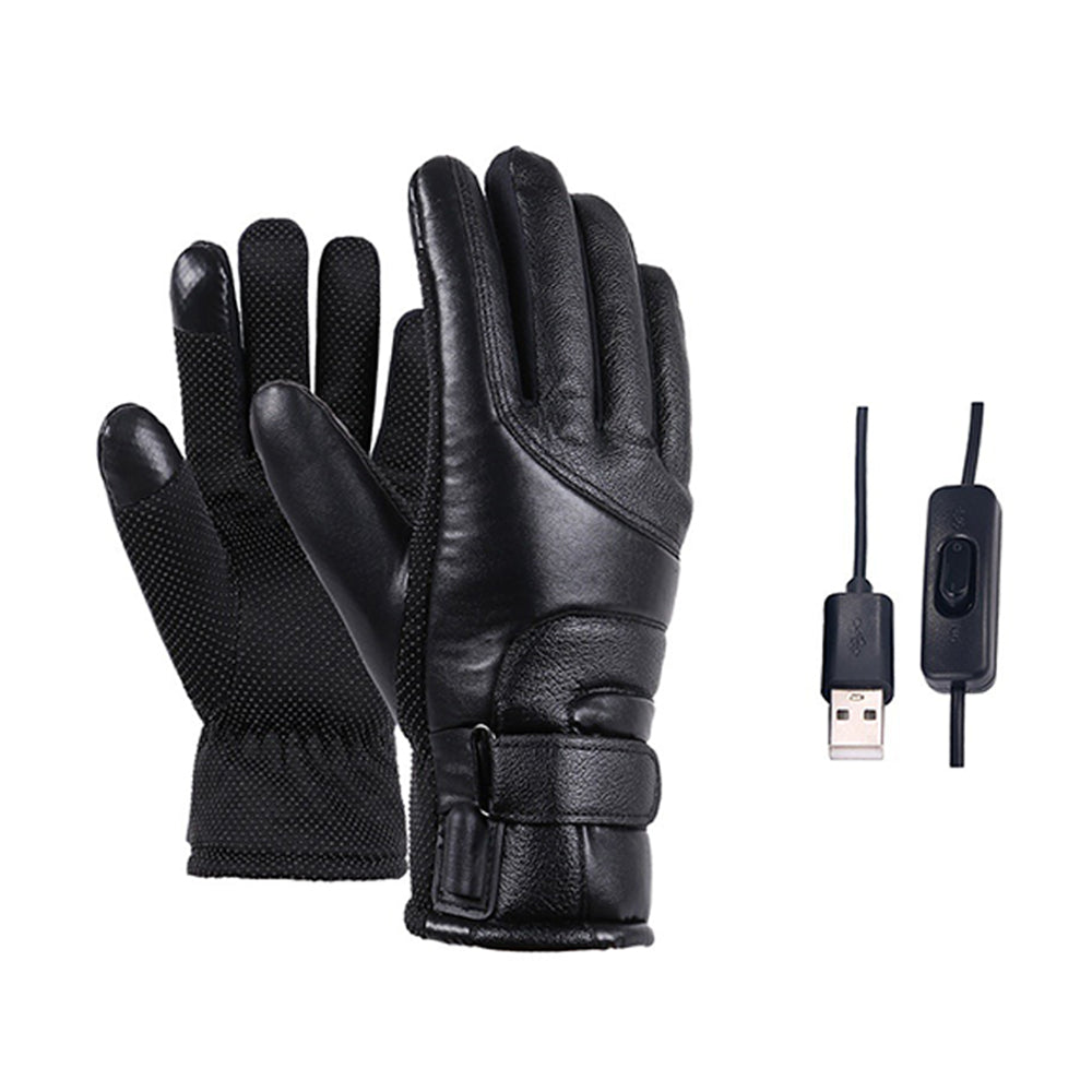 Heated Motorcycle Gloves USB Powered Winter Touchscreen Hand Warmers