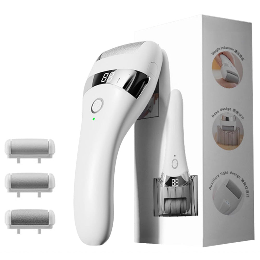Three-Head Electric Foot File Callues Remover Pedicure Tool