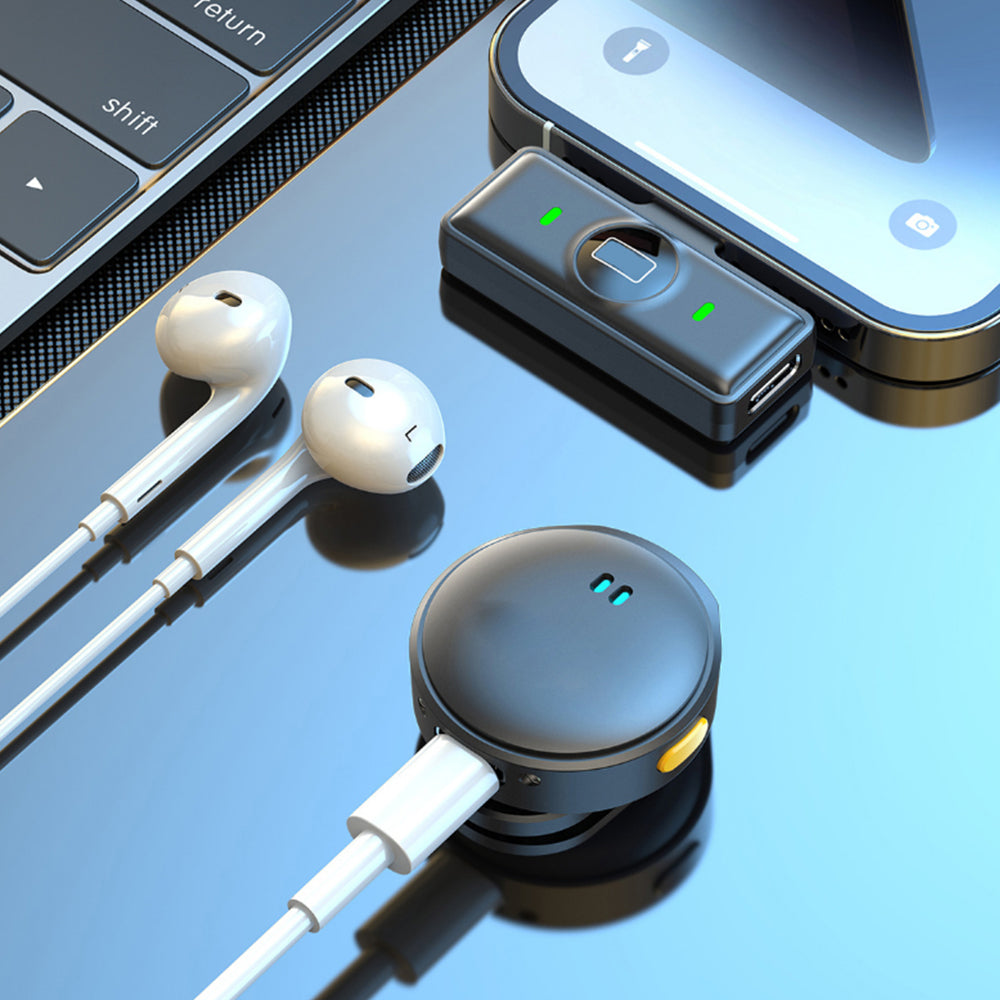 Wireless Lavalier Microphone Mic For Android Phone iPad Vlog Live Stream