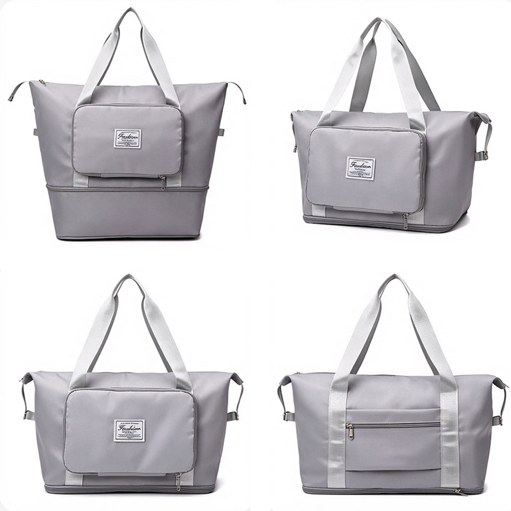 Expandable Travel Duffel Storage Bag for Short Trips and Gym