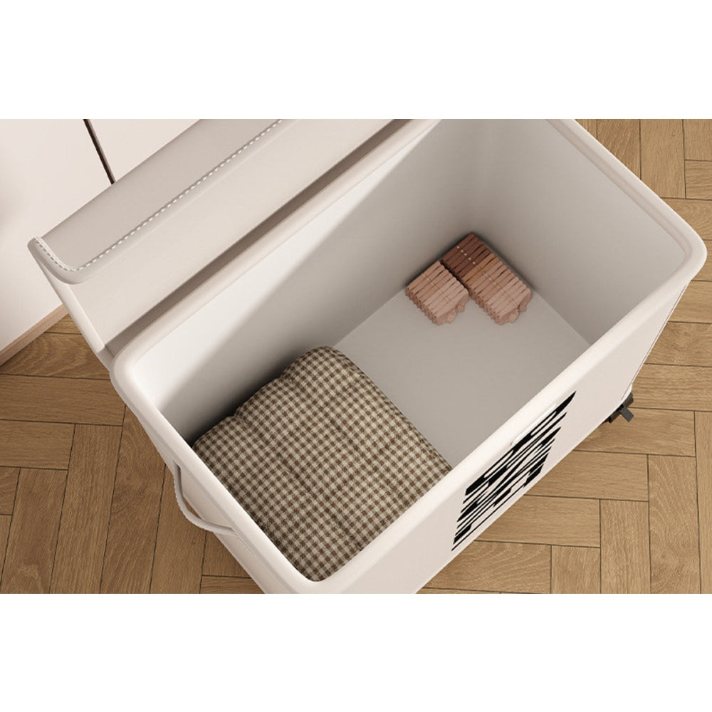 Under Desk Rolling Storage Cart with Lid Office Organizer Under Desk Utility Cart