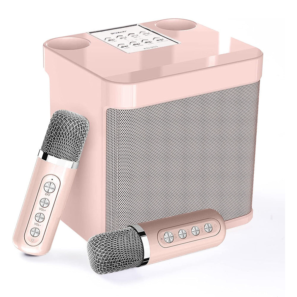 Wireless Bluetooth Speaker KTV Home Karaoke Singing Machine with Dual Microphones