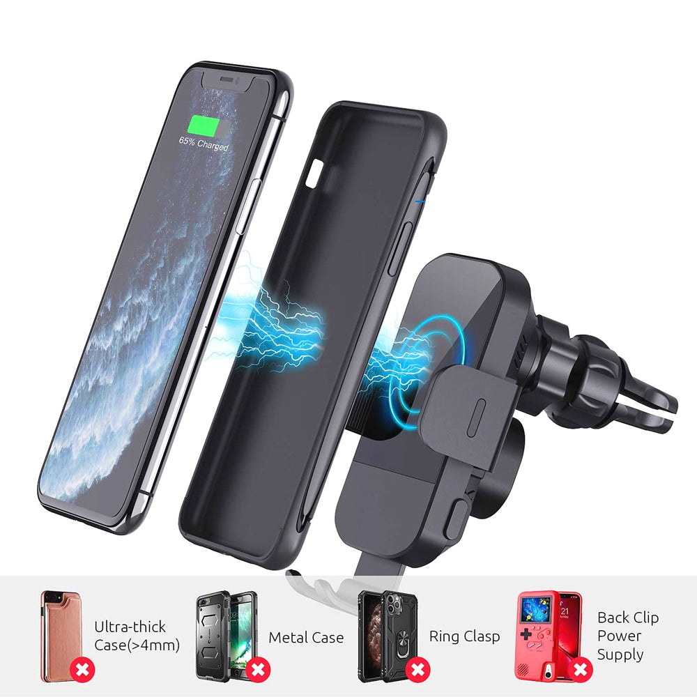USB Plug Wireless Charger Car Phone Holder for iPhone Samsung