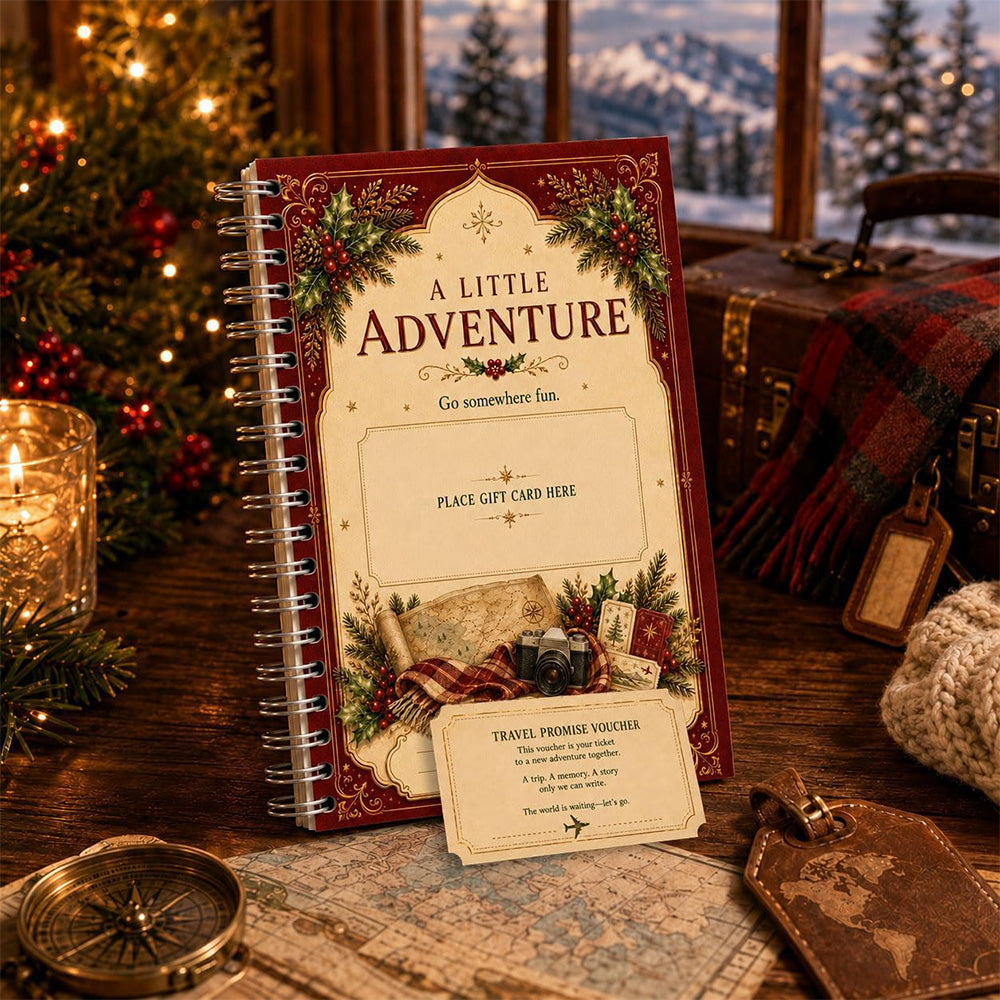 DIY Christmas Gift Card Book with Spiral Binding and Handwritten Notes