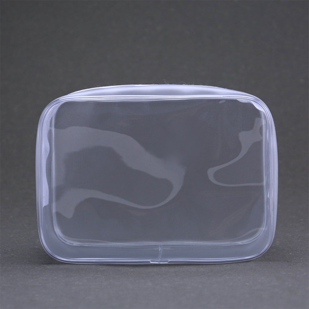 2Pcs Travel Transparent Storage Bag PVC Zippered Clear Portable Cosmetic Bag