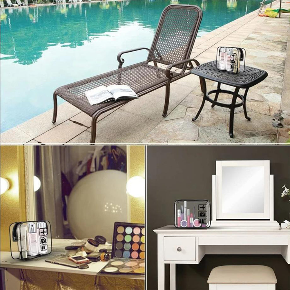 Clear Travel Toiletries Storage Bag PVC Transparent Makeup Organizer