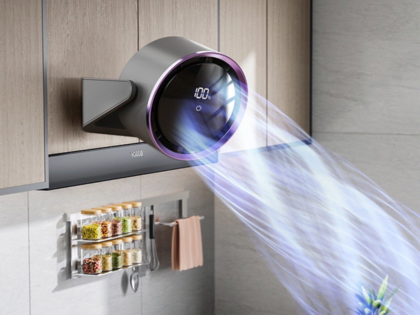 USB Rechargeable Air Circulator Wall Mounted Desktop Bladeless Fan