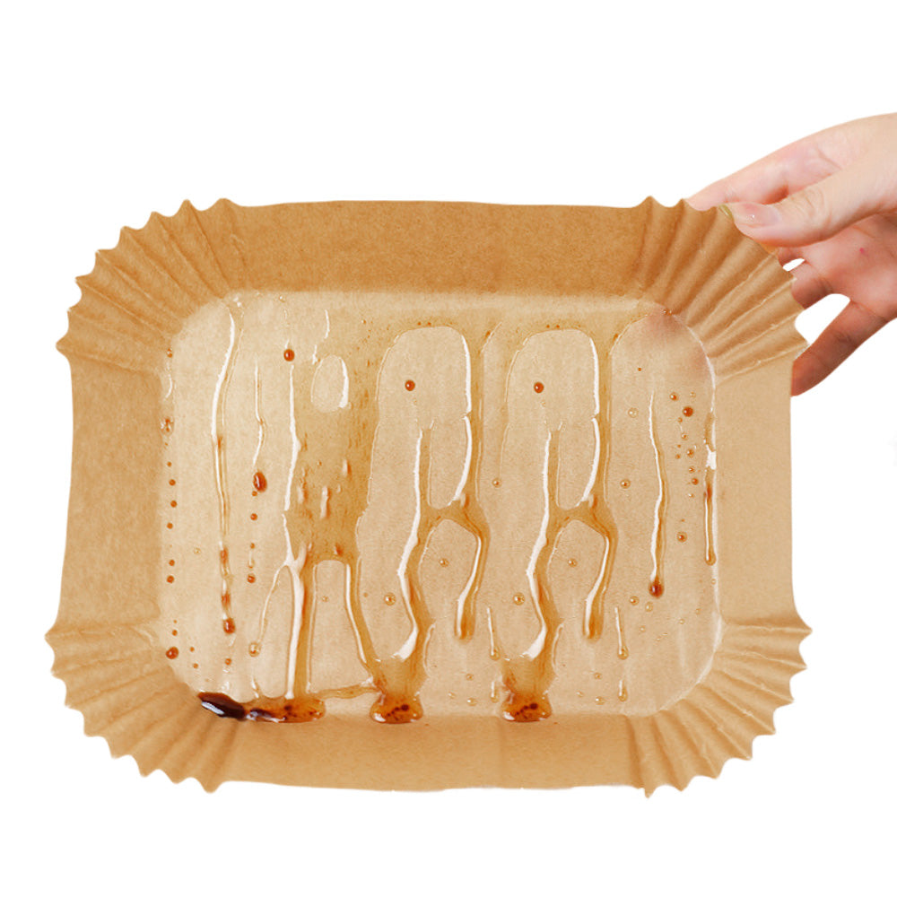 100 Pack Square Air Fryer Paper Liners for 5 to 8Qt Baskets
