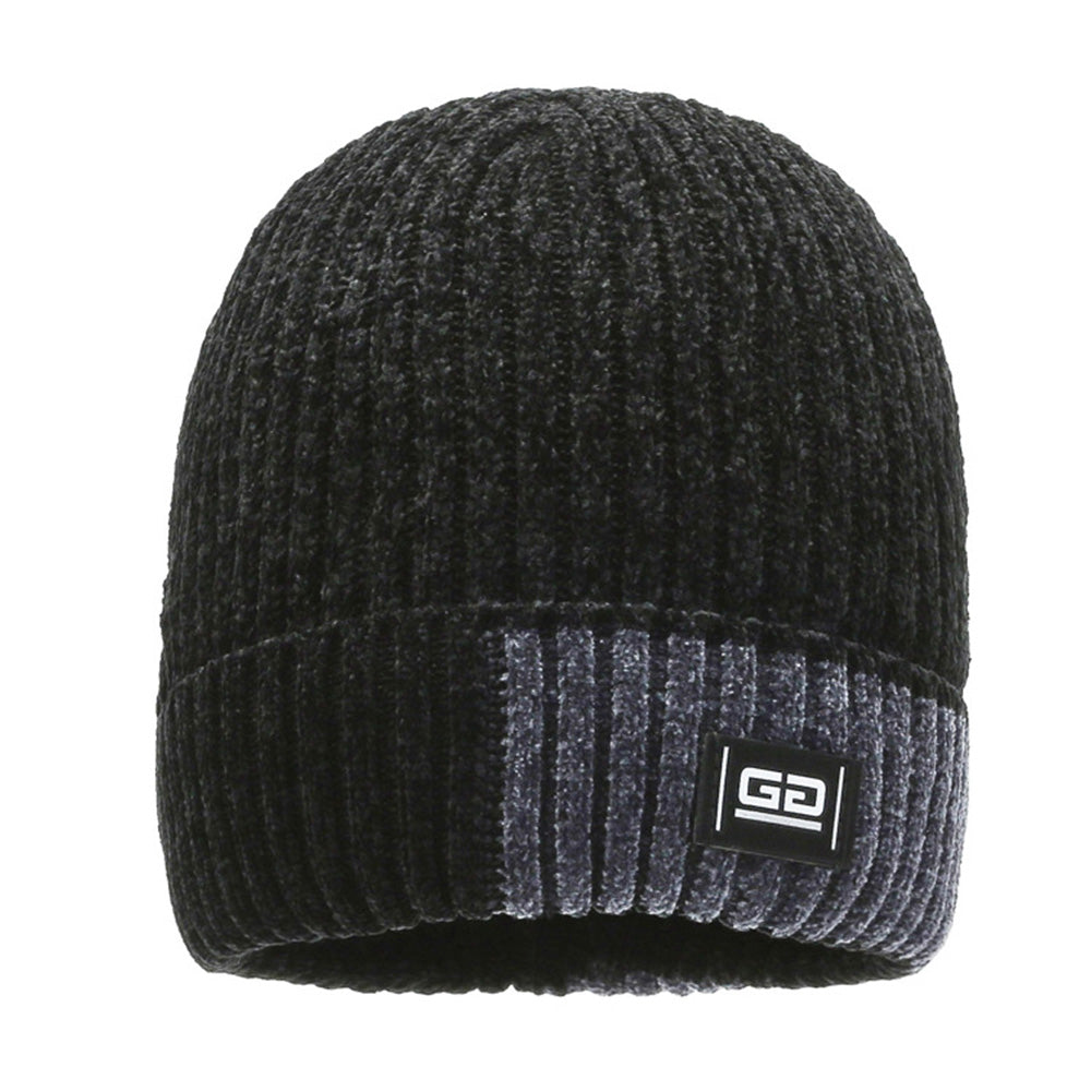 Unisex Winter Knitted Hat Thick Warm Beanie Ski Cap Skull Cap For Guys