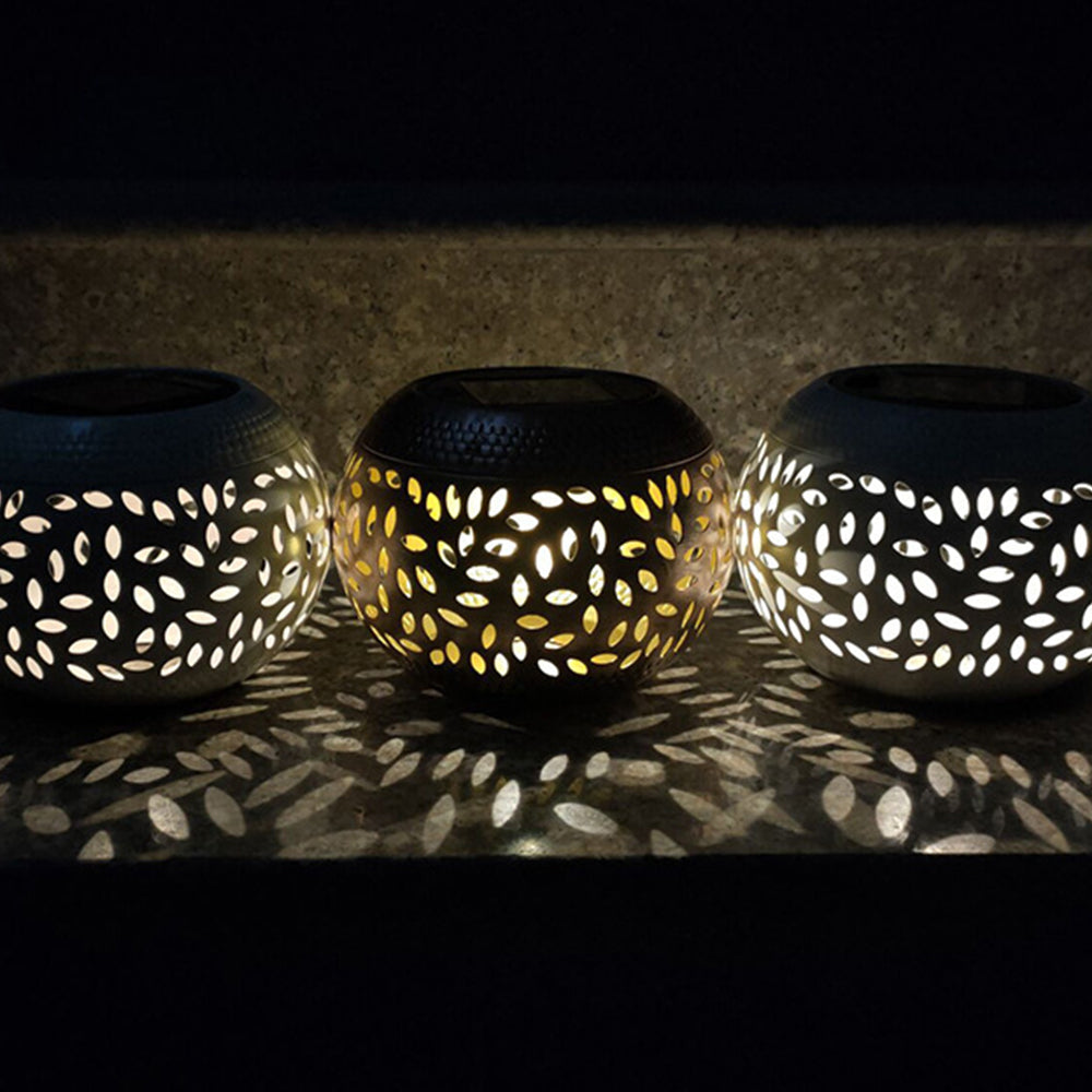 4Pcs Hollowed Shadow Outdoor Solar Lamp