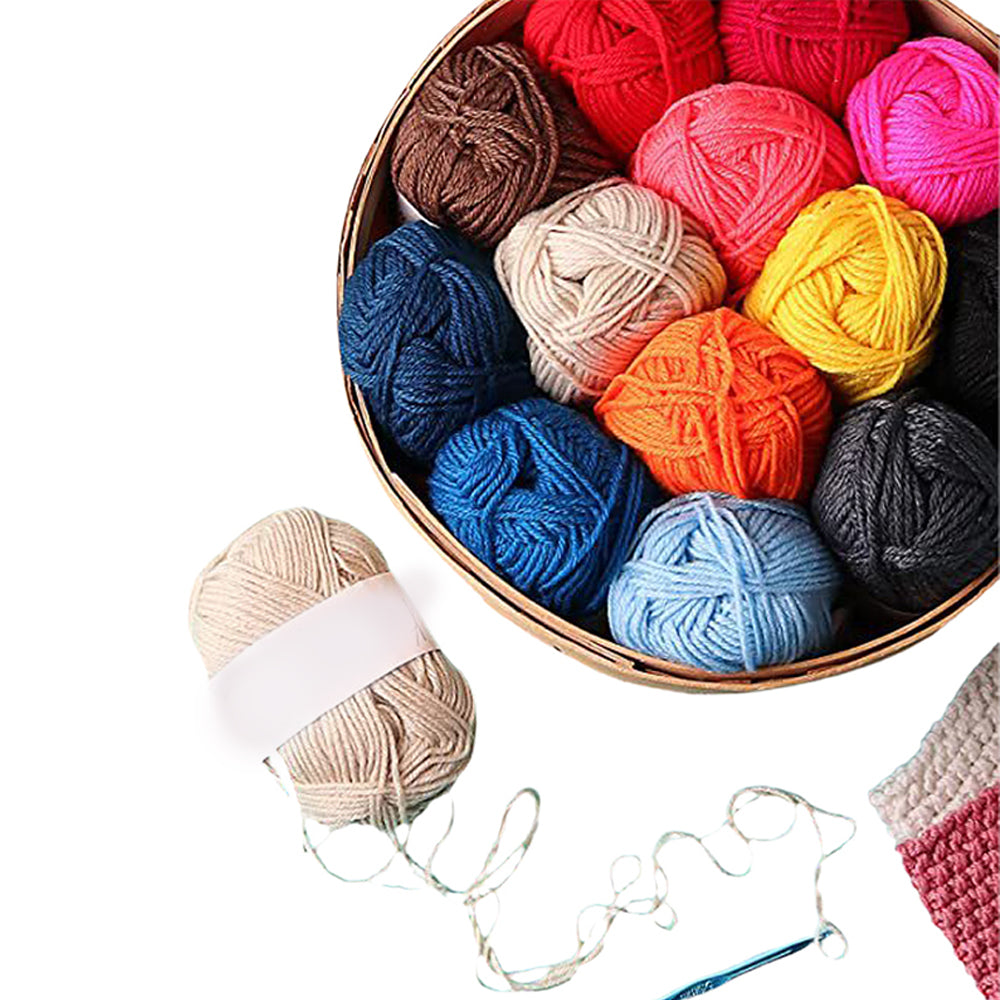 73Pcs Crochet Knitting Needles Yarn Balls and Tote Bag Set